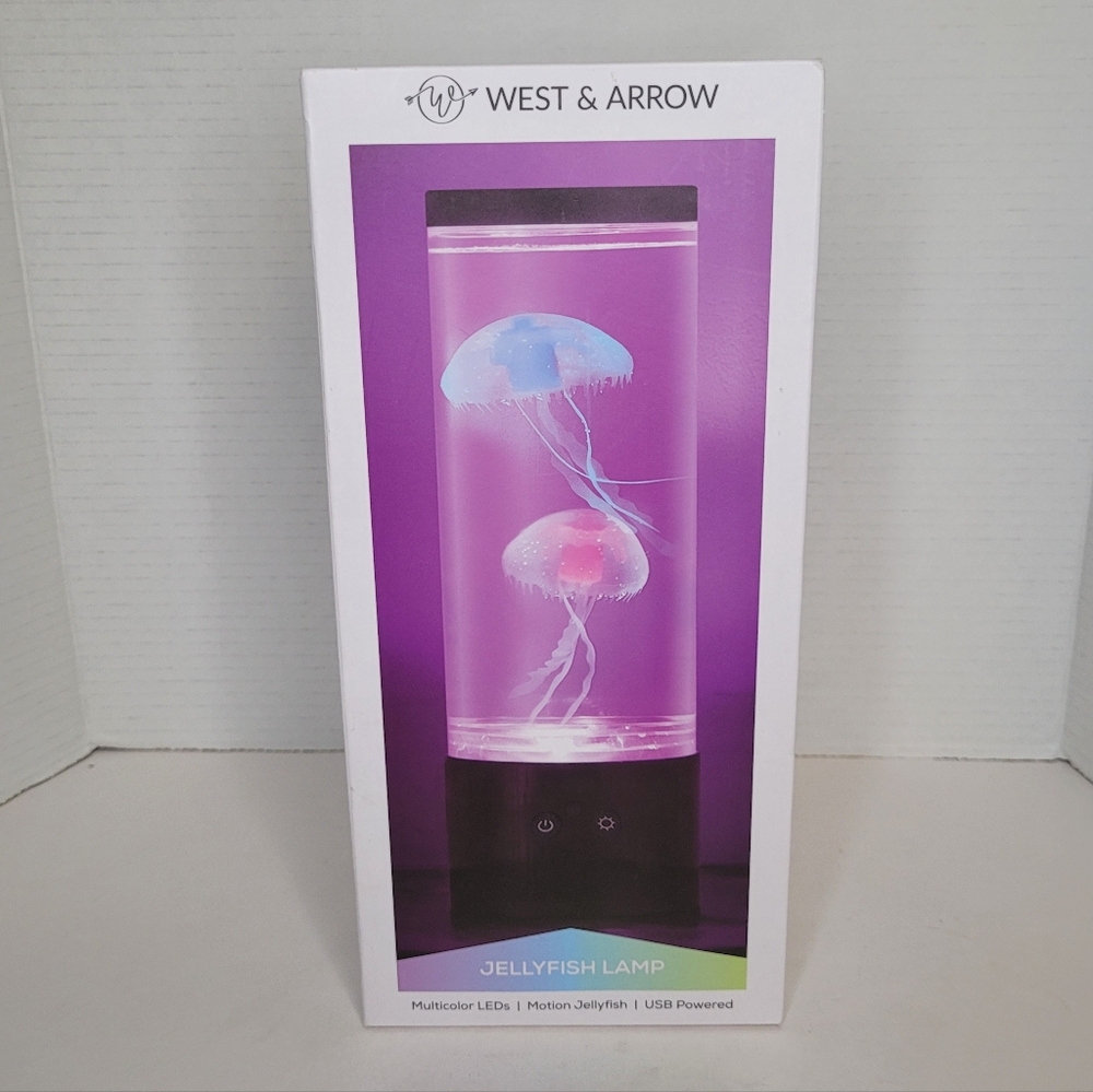 Jellyfish Lamp Accent Light West & Arrow 12" RGB NEW In Box